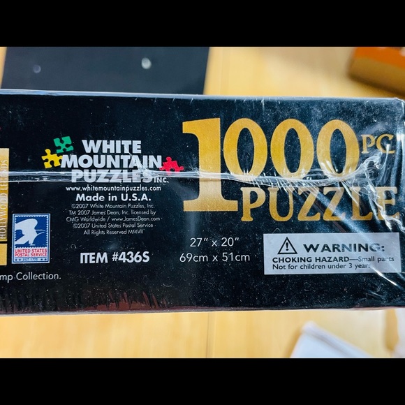 New! 1000 piece “James Dean” puzzle (27x20”) - Picture 3 of 4